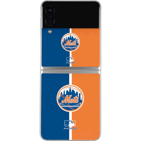MLB New York Mets Split Galaxy Z Flip4 5G Skin